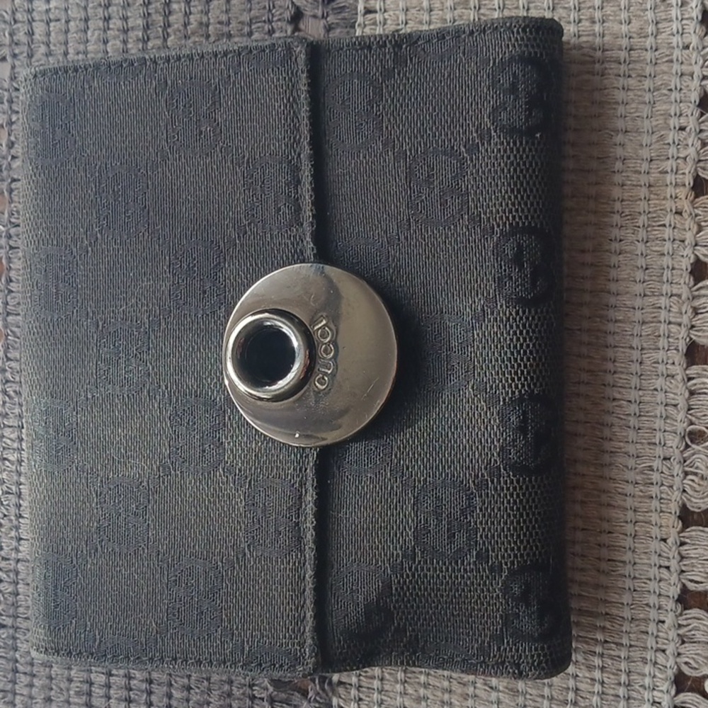 Gucci Vintage Eclipse Compact Wallet Black - Picture 5 of 9